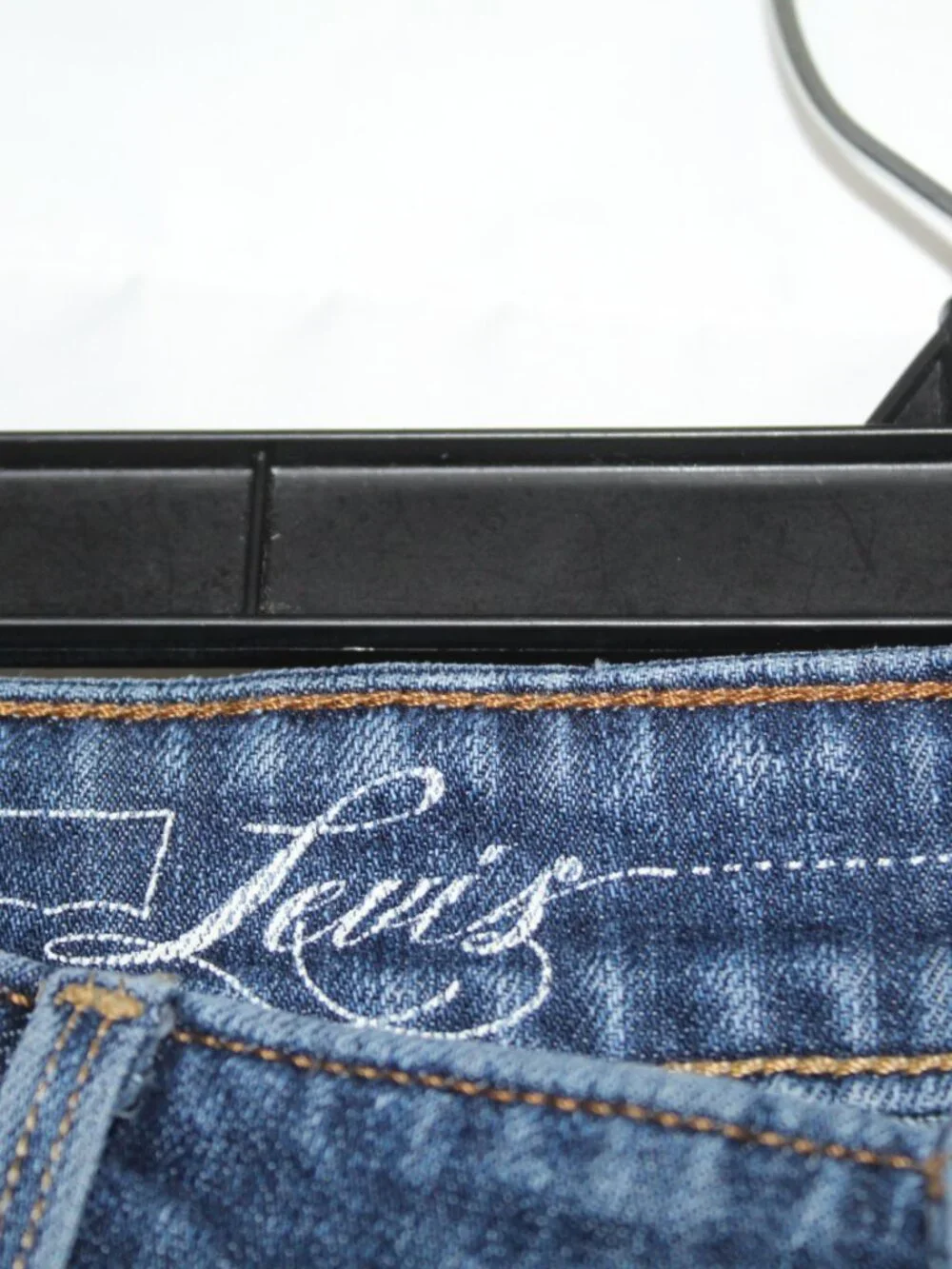 Y2K Levi's low rise demi curve skinny bootcut dark wash distressed